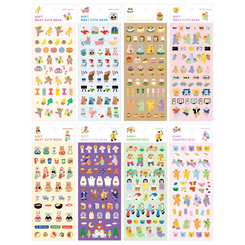 Cute Bear Guka Laser Stickers-Soft And Cute