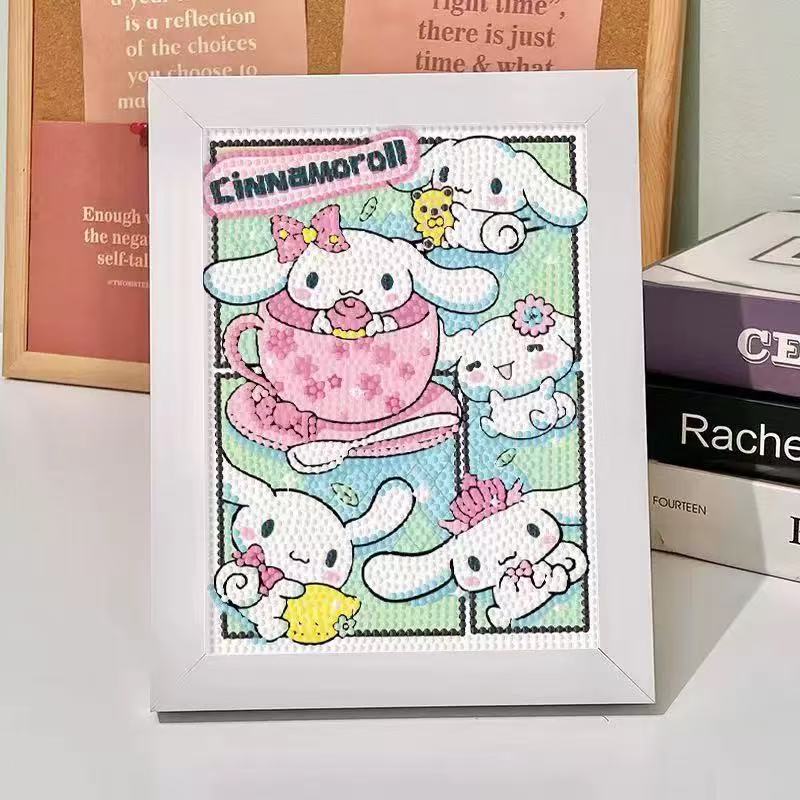 Diamond Art Painting Kit with Frame 18x23cm - Cinnamoroll