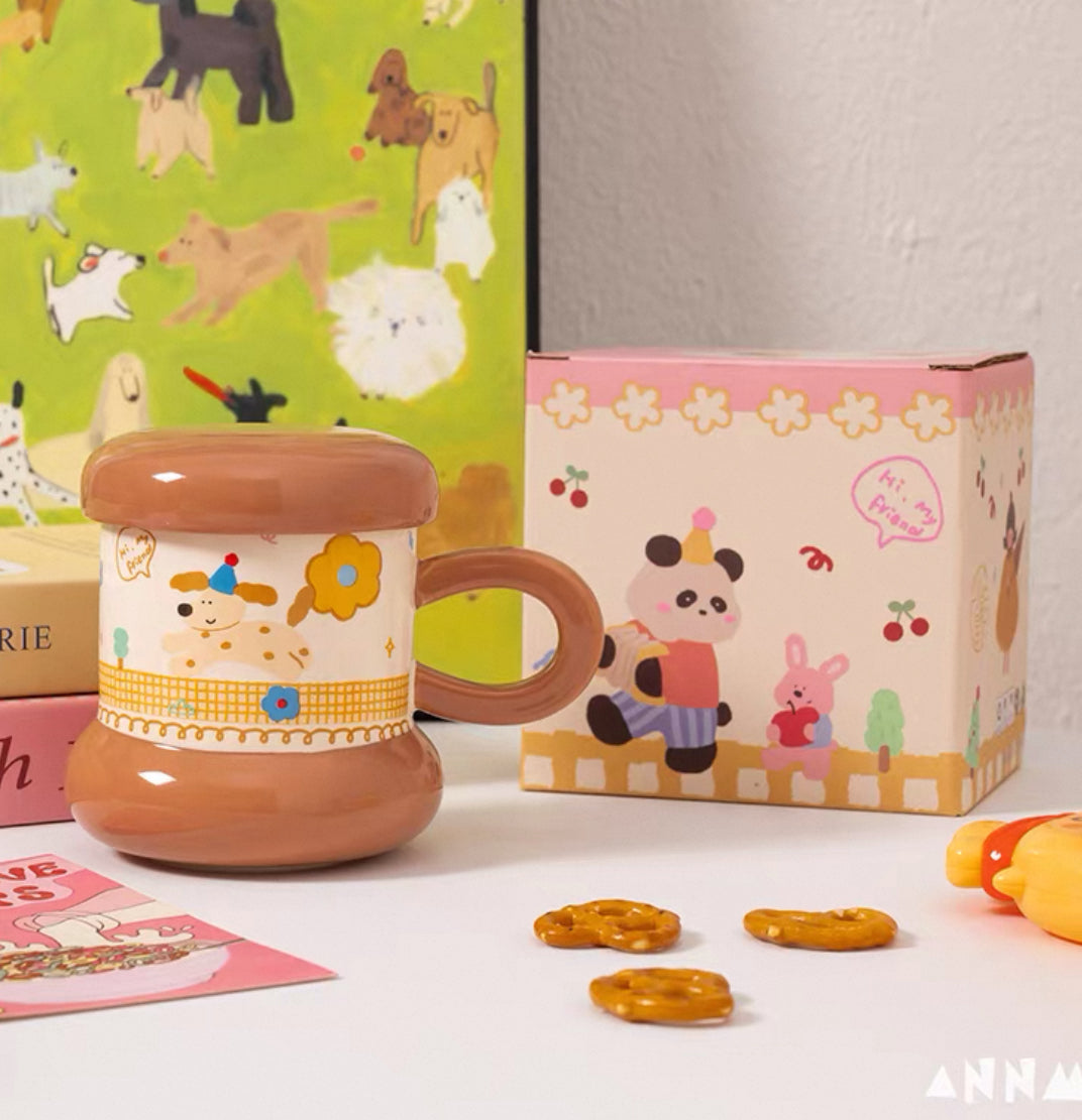Cute Animal Mug - 370ml Brown