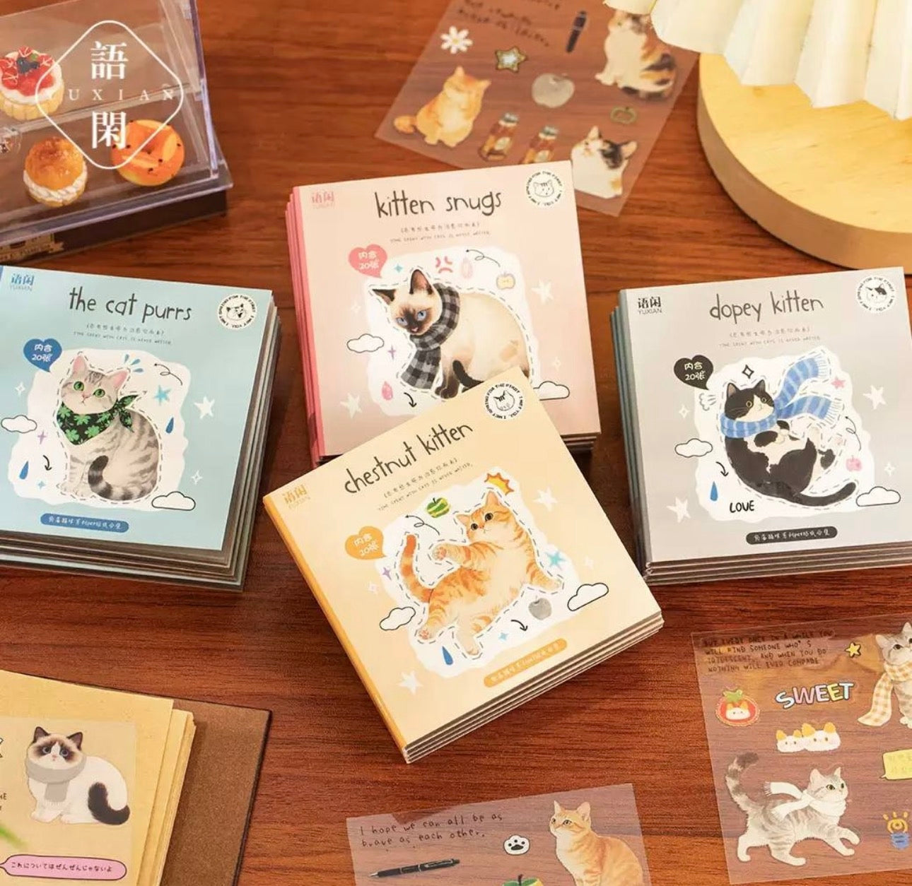 Corner Cats PET Sticker Book 20 Sheets