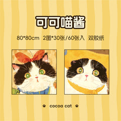 Mr. Paper Cute Cat Note Pads – 60 Sheets Yellow