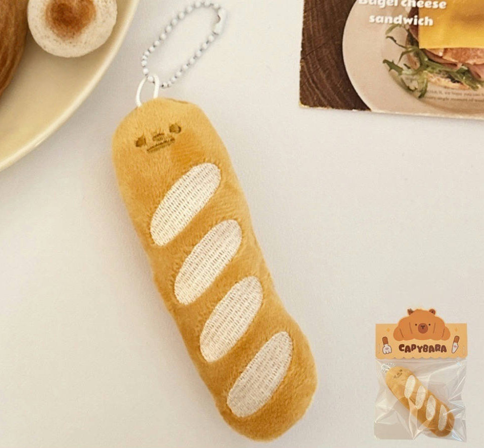 Baguette Plush Keyring 11.5*4cm