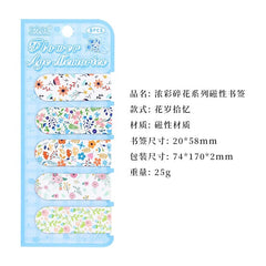 Plant and Floral Magnetic Bookmarks-5 Pieces