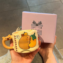 Bottles & Cups - Capybara Mug-300ml Orange - Goodie Goodie