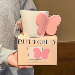 3D Butterfly Mug-250ml White