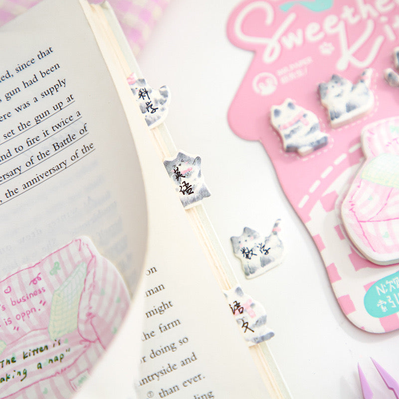 Stationery - Mr. Paper Sweetheart Kitten Sticky Notes – 30pcs + 4×30pcs - Goodie Goodie
