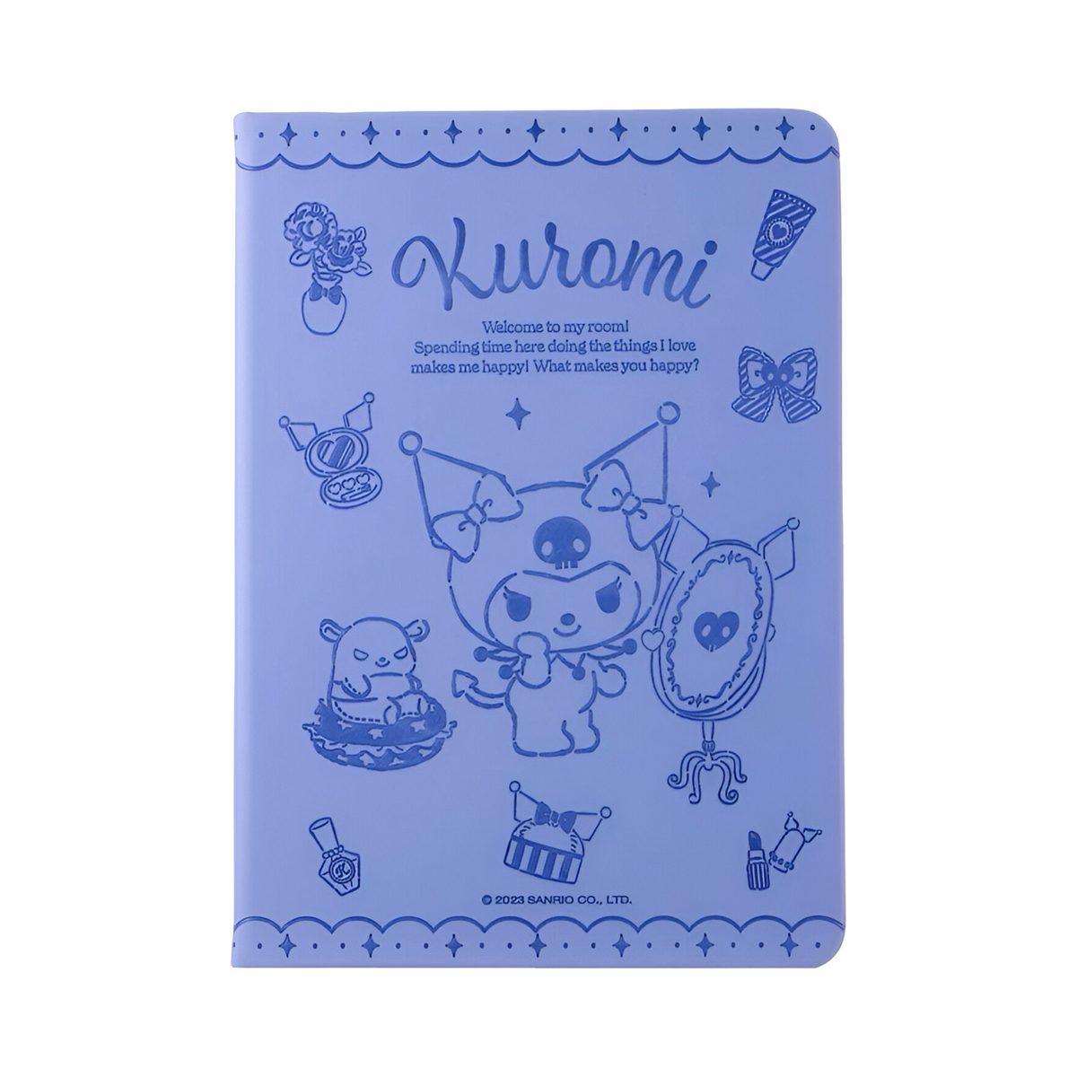 Sanrio PU Embossed B6 Notebook - Kuromi