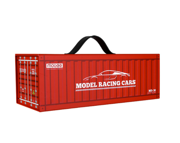 30 Zinc Alloy Racing Cars with Map and Parking Building