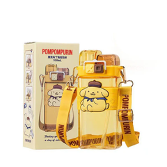  - Sanrio Double Lids Plastic Water Bottle 520ml Pompompurin - Goodie Goodie