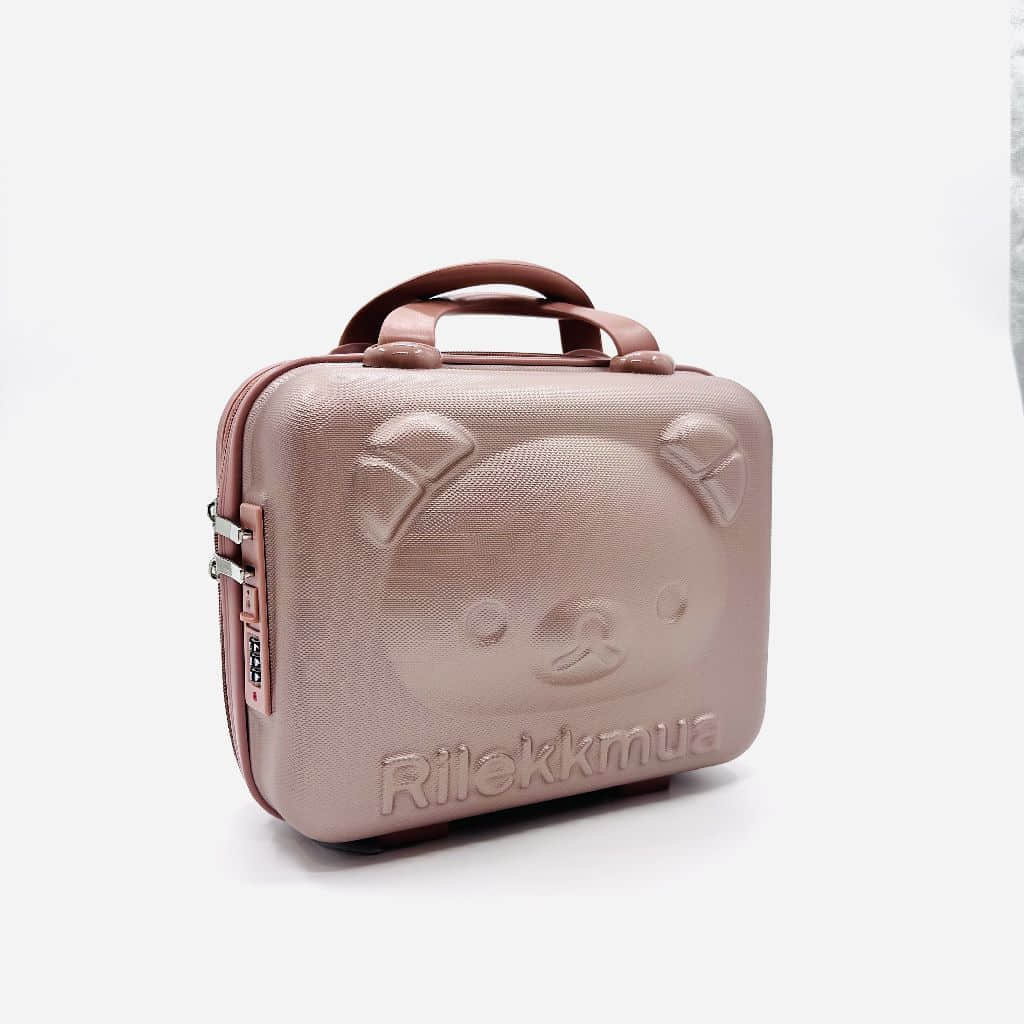 Teddy bear Suitcase 14inch Rose Gold