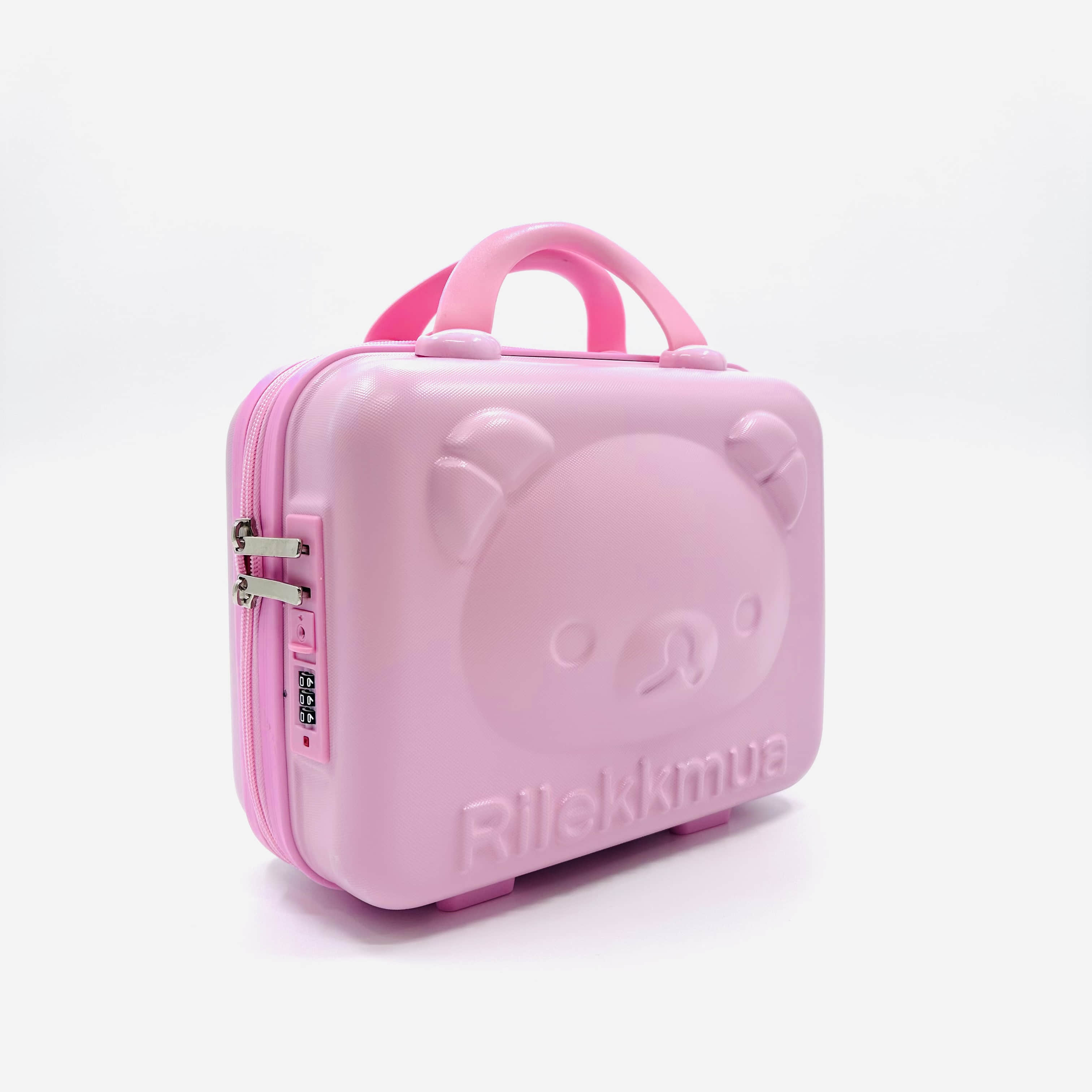 Teddy bear Suitcase 14inch Pink